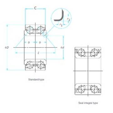 32 mm x 73 mm x 54 mm  FAG SA1008 Rolamentos de esferas de contacto angular