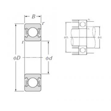 28 mm x 58 mm x 16 mm  NTN 62/28LLB Rolamentos de esferas profundas