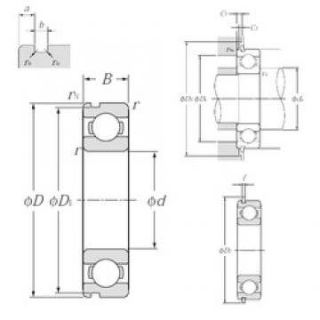 40 mm x 90 mm x 23 mm  NTN 6308NR Rolamentos de esferas profundas