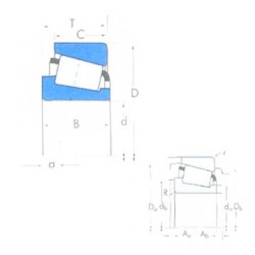 101,6 mm x 190,5 mm x 57,531 mm  Timken HH221449A/HH221410 Rolamentos de rolos gravados