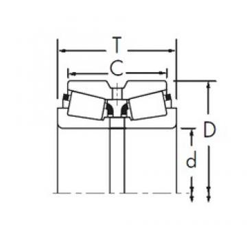 Timken 44157/44363D Rolamentos de rolos gravados