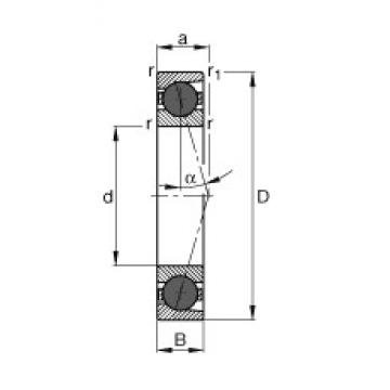 105 mm x 160 mm x 26 mm  FAG HCB7021-C-T-P4S Rolamentos de esferas de contacto angular