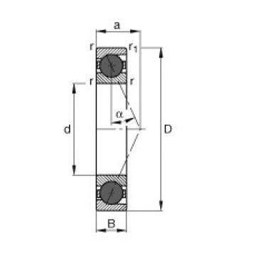 110 mm x 150 mm x 20 mm  FAG HCB71922-E-T-P4S Rolamentos de esferas de contacto angular