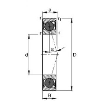 130 mm x 180 mm x 24 mm  FAG HCB71926-C-2RSD-T-P4S Rolamentos de esferas de contacto angular