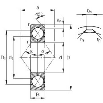 140 mm x 300 mm x 62 mm  FAG QJ328-N2-MPA Rolamentos de esferas de contacto angular