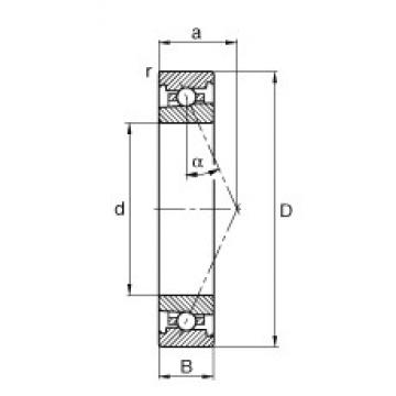 110 mm x 170 mm x 28 mm  FAG HS7022-E-T-P4S Rolamentos de esferas de contacto angular