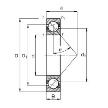 150 mm x 320 mm x 65 mm  FAG 7330-B-MP Rolamentos de esferas de contacto angular