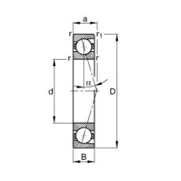 15 mm x 28 mm x 7 mm  FAG B71902-C-T-P4S Rolamentos de esferas de contacto angular