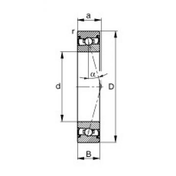 10 mm x 26 mm x 8 mm  FAG HSS7000-C-T-P4S Rolamentos de esferas de contacto angular