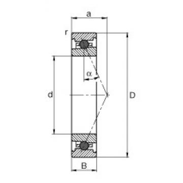 20 mm x 42 mm x 12 mm  FAG HC7004-E-T-P4S Rolamentos de esferas de contacto angular