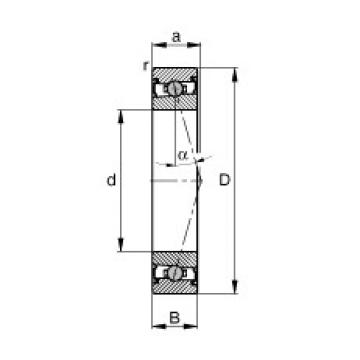 110 mm x 150 mm x 20 mm  FAG HCS71922-C-T-P4S Rolamentos de esferas de contacto angular