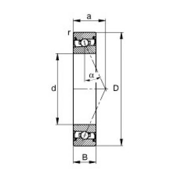 70 mm x 100 mm x 16 mm  FAG HSS71914-E-T-P4S Rolamentos de esferas de contacto angular