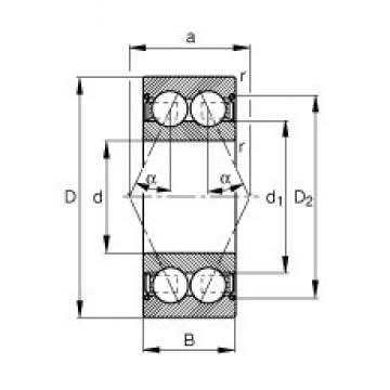 20 mm x 32 mm x 10 mm  FAG 3804-B-2Z-TVH Rolamentos de esferas de contacto angular