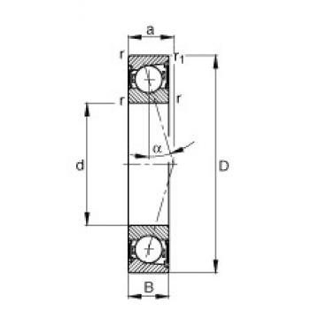 130 mm x 180 mm x 24 mm  FAG B71926-C-2RSD-T-P4S Rolamentos de esferas de contacto angular