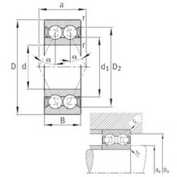 75 mm x 95 mm x 15 mm  FAG 3815-B-2RSR-TVH Rolamentos de esferas de contacto angular