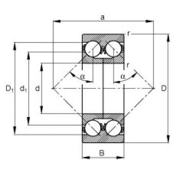 70 mm x 150 mm x 63,5 mm  FAG 3314-DA Rolamentos de esferas de contacto angular