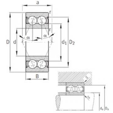 55 mm x 120 mm x 49,2 mm  FAG 3311-B-2Z-TVH Rolamentos de esferas de contacto angular