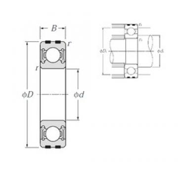 10 mm x 26 mm x 8 mm  NTN EC-6000LLU Rolamentos de esferas profundas