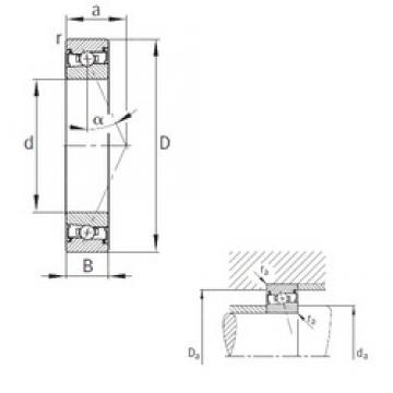 10 mm x 26 mm x 8 mm  FAG HSS7000-E-T-P4S Rolamentos de esferas de contacto angular