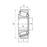 45,915 mm x 75 mm x 18 mm  Timken NP850232/JXC10238DF Rolamentos de rolos gravados