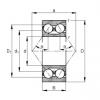 95 mm x 200 mm x 77,8 mm  FAG 3319-M Rolamentos de esferas de contacto angular #1 small image