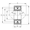 30 mm x 72 mm x 30,2 mm  FAG 3306-DA Rolamentos de esferas de contacto angular #1 small image