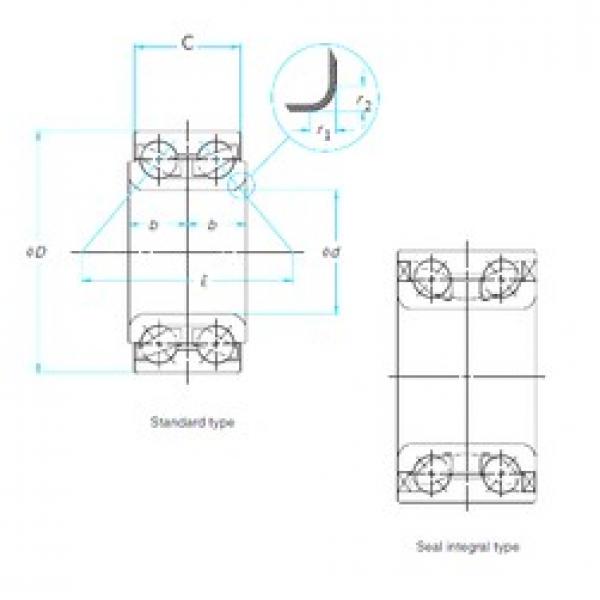 30 mm x 60 mm x 37 mm  FAG 532012RB Rolamentos de esferas de contacto angular #1 image