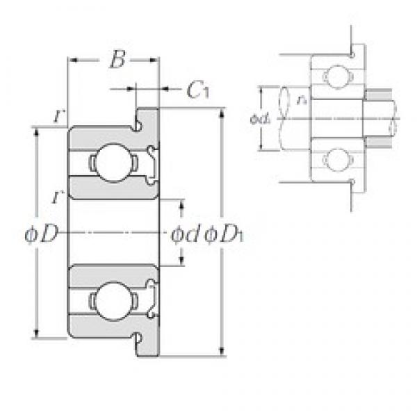 3,175 mm x 7,938 mm x 3,571 mm  NTN FLRA2-5Z Rolamentos de esferas profundas #1 image