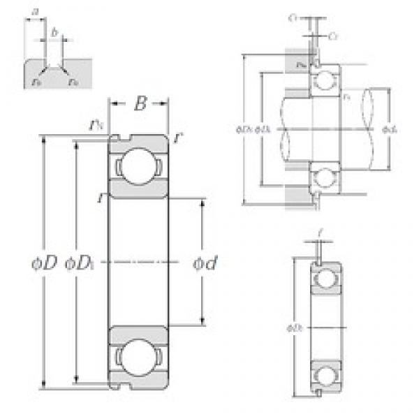 105 mm x 130 mm x 13 mm  NTN 6821NR Rolamentos de esferas profundas #1 image