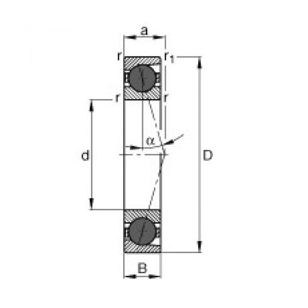 105 mm x 160 mm x 26 mm  FAG HCB7021-C-T-P4S Rolamentos de esferas de contacto angular #1 image