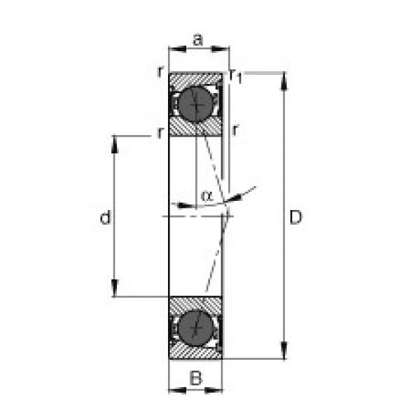 105 mm x 160 mm x 26 mm  FAG HCB7021-C-2RSD-T-P4S Rolamentos de esferas de contacto angular #1 image