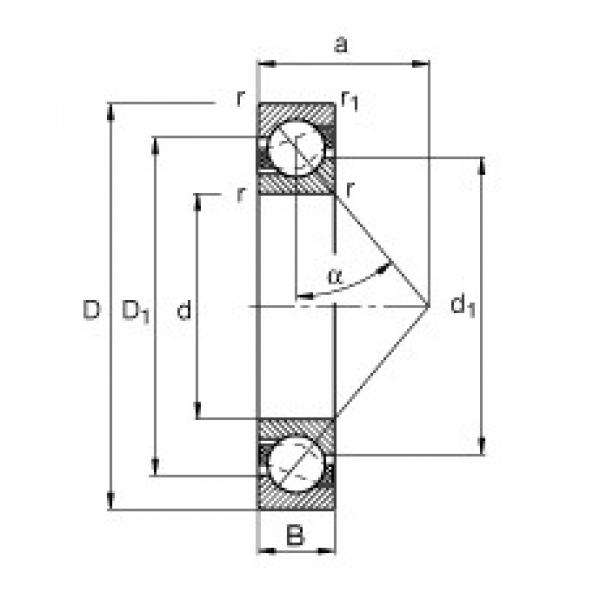 120 mm x 260 mm x 55 mm  FAG 7324-B-TVP Rolamentos de esferas de contacto angular #1 image