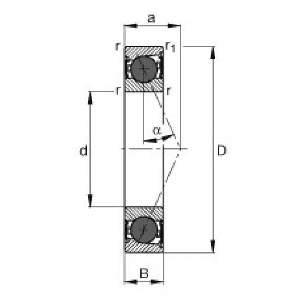 10 mm x 26 mm x 8 mm  FAG HCB7000-E-2RSD-T-P4S Rolamentos de esferas de contacto angular #1 image