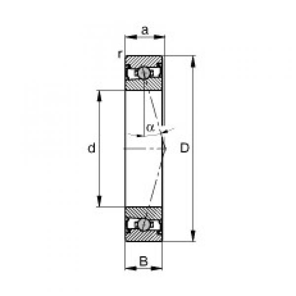 17 mm x 30 mm x 7 mm  FAG HCS71903-C-T-P4S Rolamentos de esferas de contacto angular #1 image