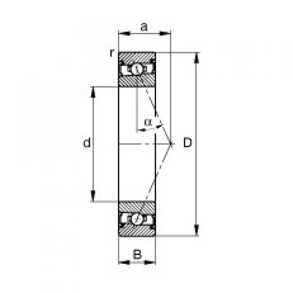 15 mm x 28 mm x 7 mm  FAG HSS71902-E-T-P4S Rolamentos de esferas de contacto angular #1 image