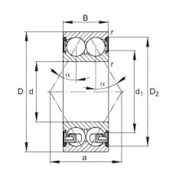 65 mm x 120 mm x 38,1 mm  FAG 3213-BD-2Z-TVH Rolamentos de esferas de contacto angular #1 image