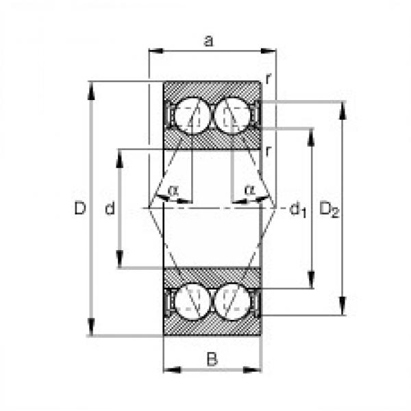 10 mm x 26 mm x 12 mm  FAG 3000-B-2RSR-TVH Rolamentos de esferas de contacto angular #1 image